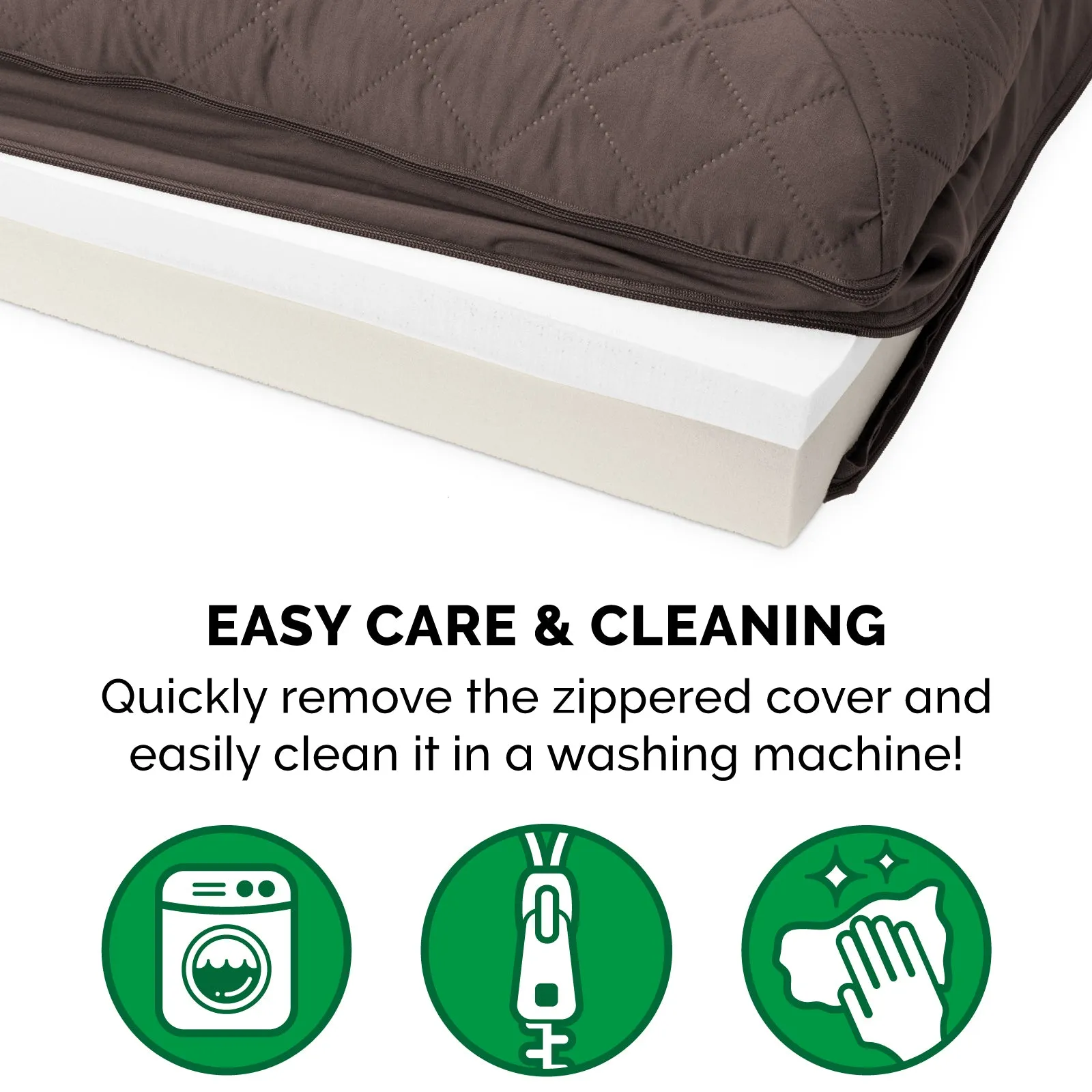 Memory Foam Quilted Sofa-Style Pet Bed