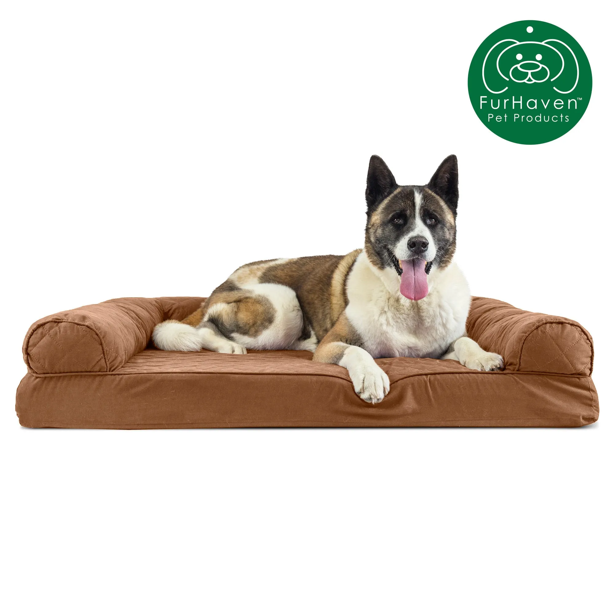 Memory Foam Quilted Sofa-Style Pet Bed