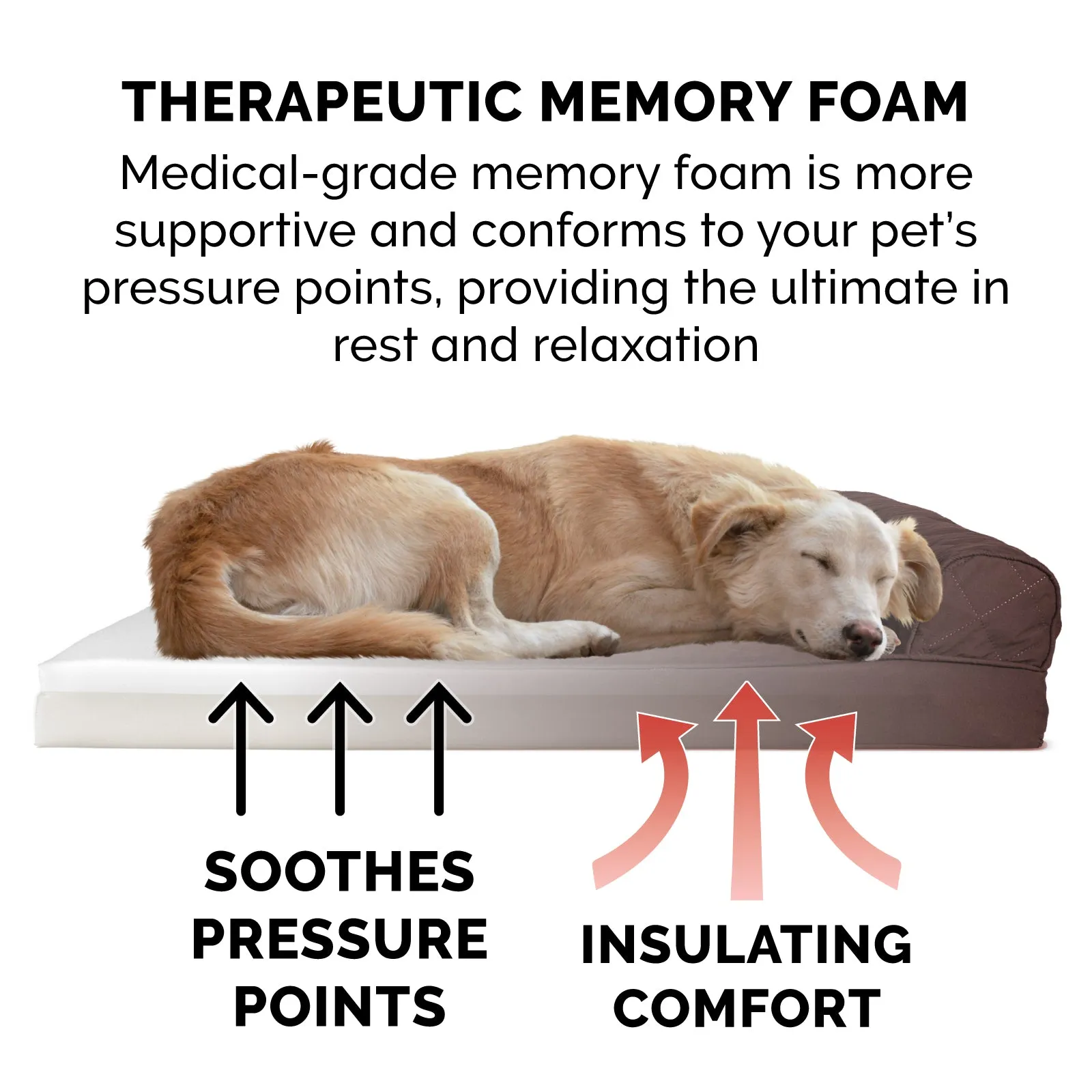 Memory Foam Quilted Sofa-Style Pet Bed