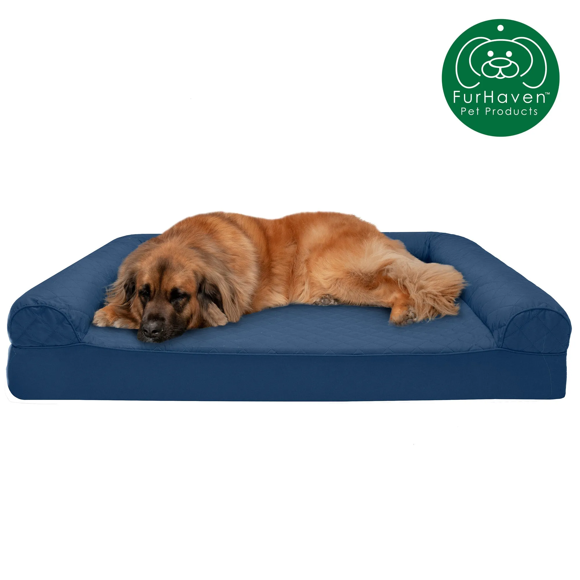 Memory Foam Quilted Sofa-Style Pet Bed