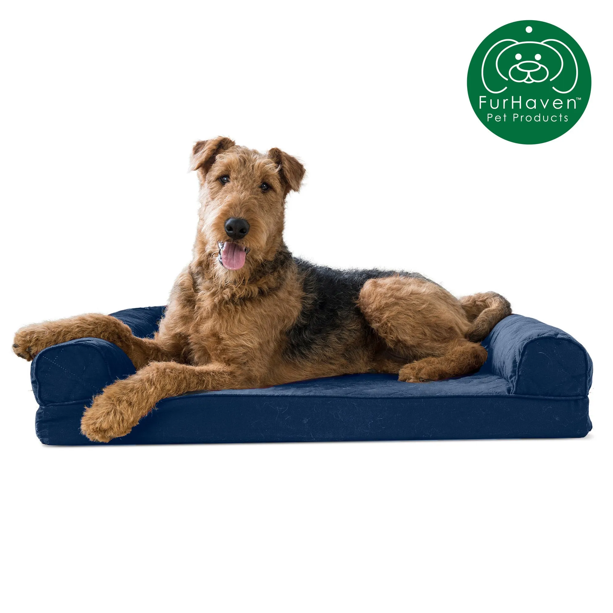 Memory Foam Quilted Sofa-Style Pet Bed