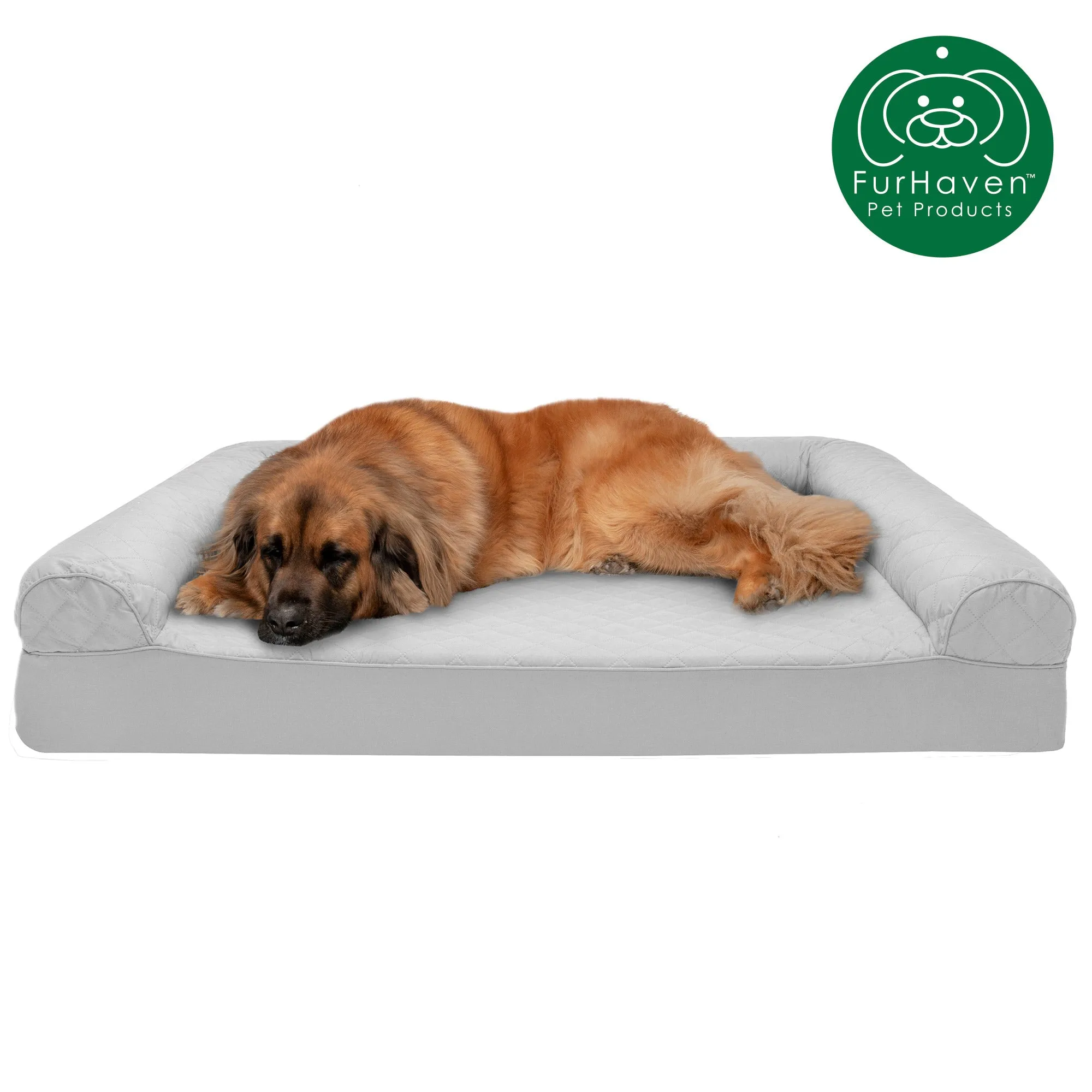 Memory Foam Quilted Sofa-Style Pet Bed