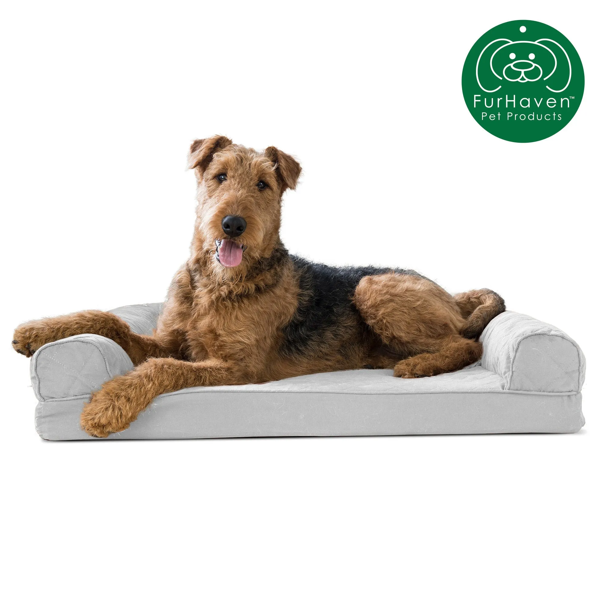 Memory Foam Quilted Sofa-Style Pet Bed