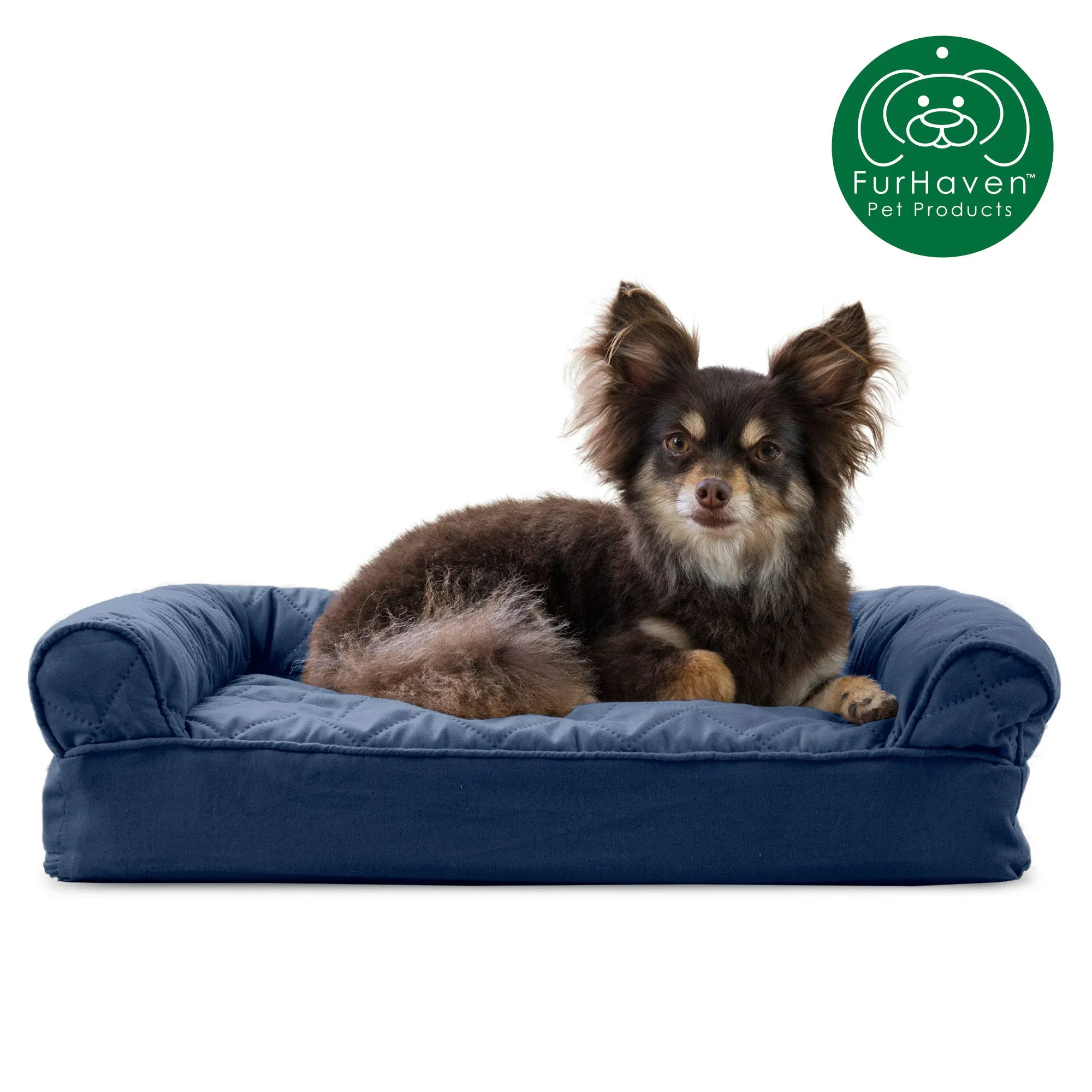 Memory Foam Quilted Sofa-Style Pet Bed