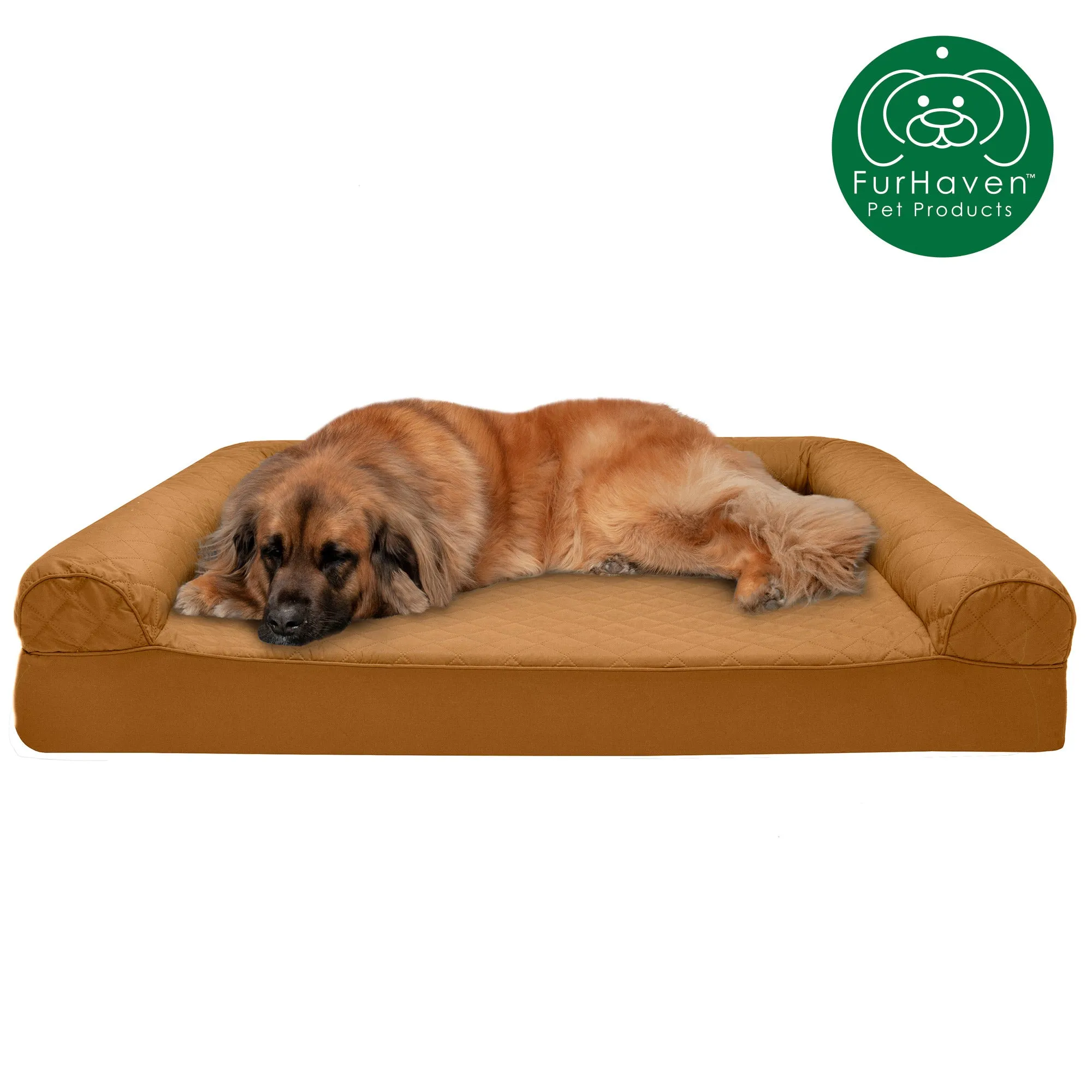 Memory Foam Quilted Sofa-Style Pet Bed