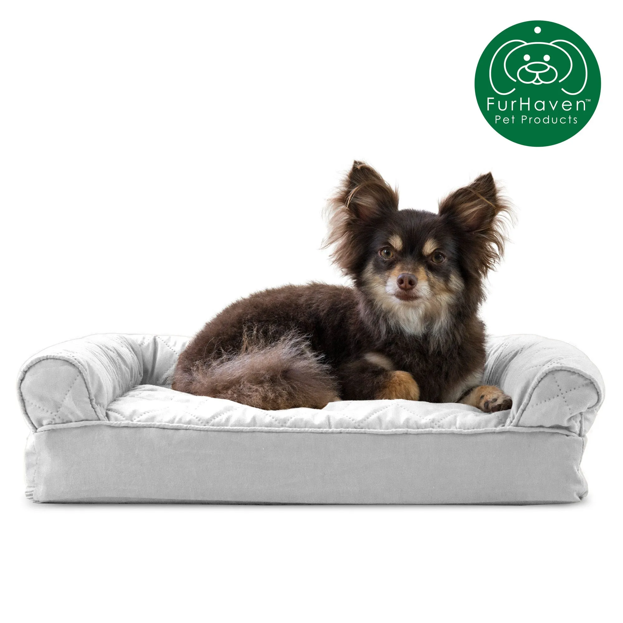 Memory Foam Quilted Sofa-Style Pet Bed