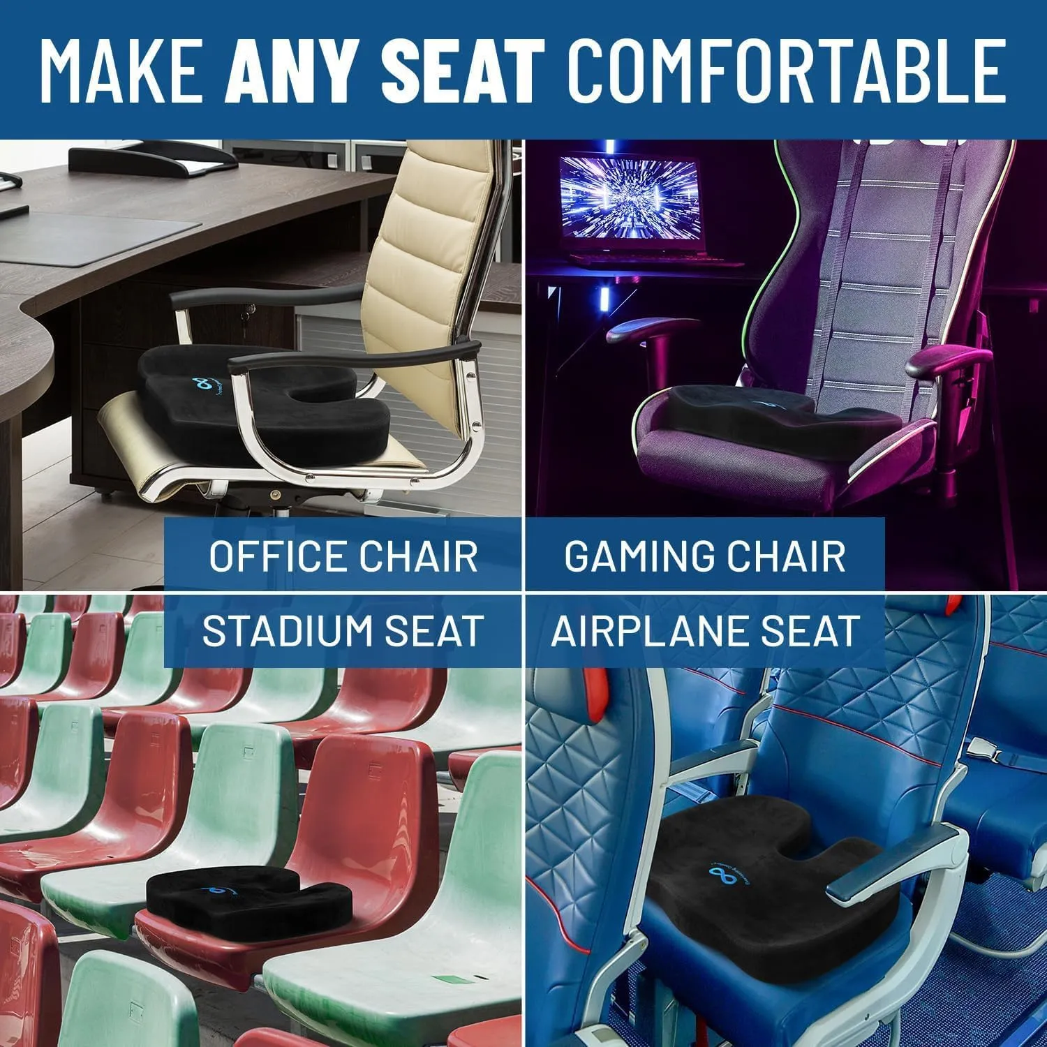 Memory Foam Seat Cushions for Office Chairs
