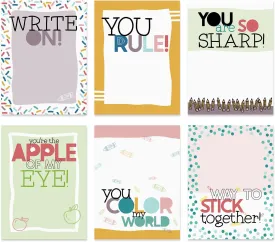 Modern Teacher Sticky Note Pads / 3" x 4" Education Sticky Notes/Set of 6 Pads/Empowering Quotes Teacher Gift/Made in USA