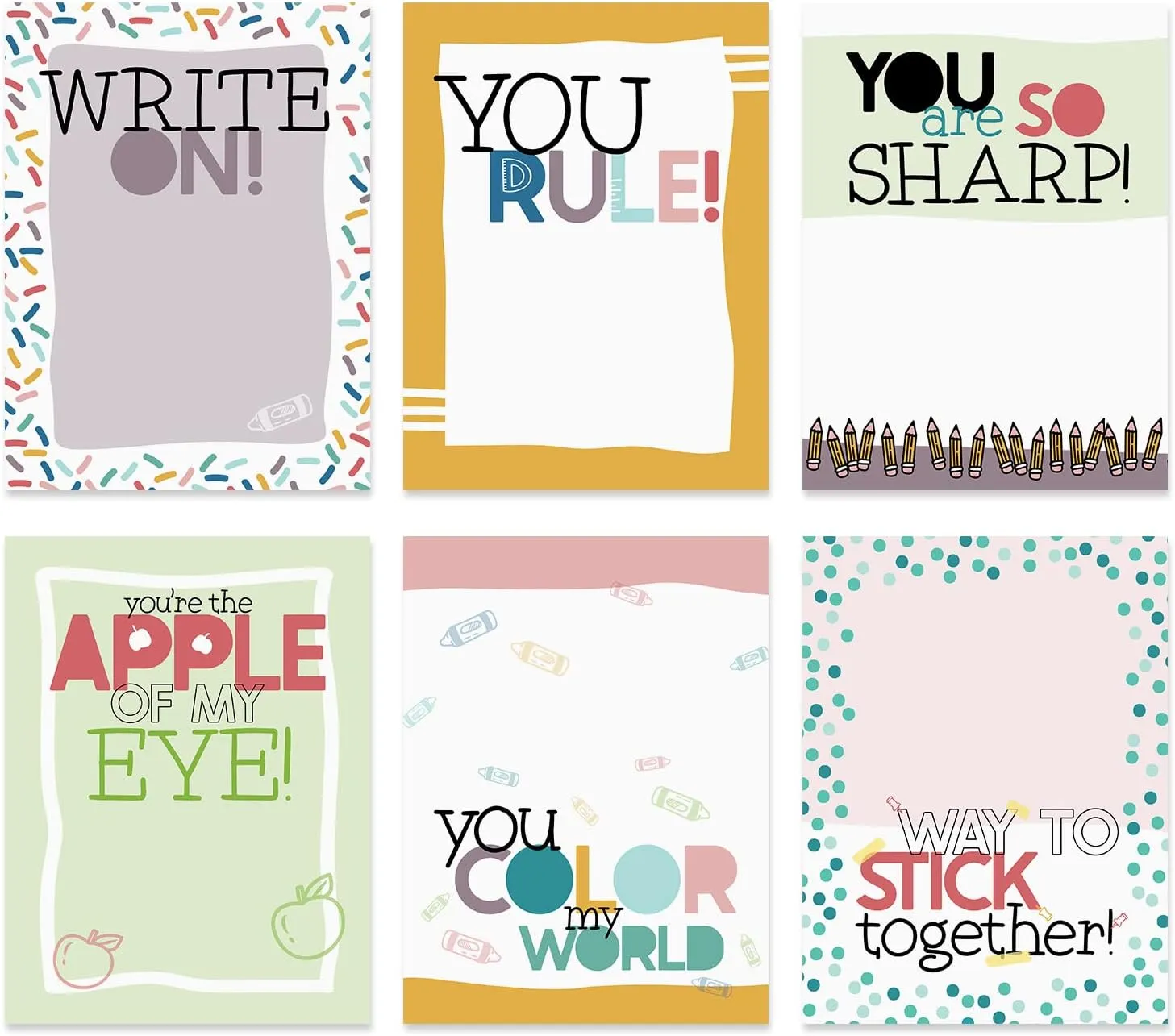 Modern Teacher Sticky Note Pads / 3" x 4" Education Sticky Notes/Set of 6 Pads/Empowering Quotes Teacher Gift/Made in USA