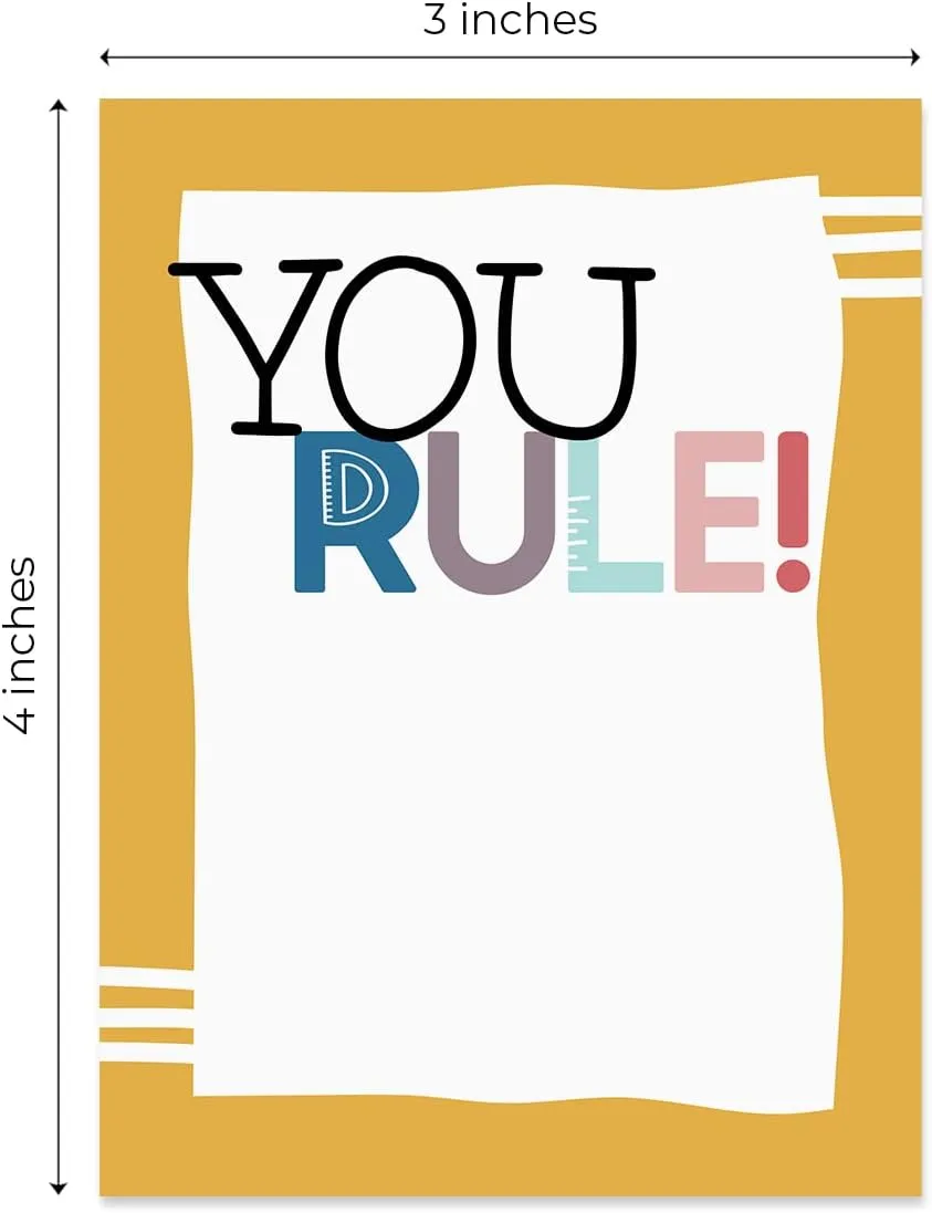 Modern Teacher Sticky Note Pads / 3" x 4" Education Sticky Notes/Set of 6 Pads/Empowering Quotes Teacher Gift/Made in USA