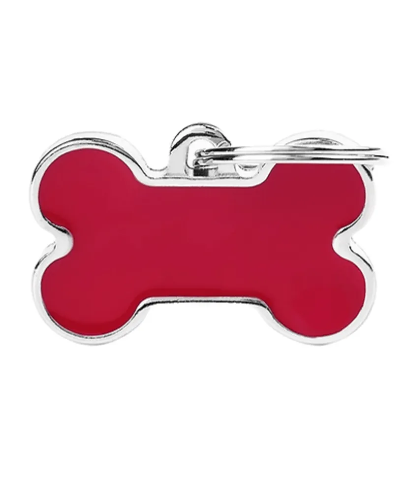 My Family Reflective Small Bone ID Tag with Film