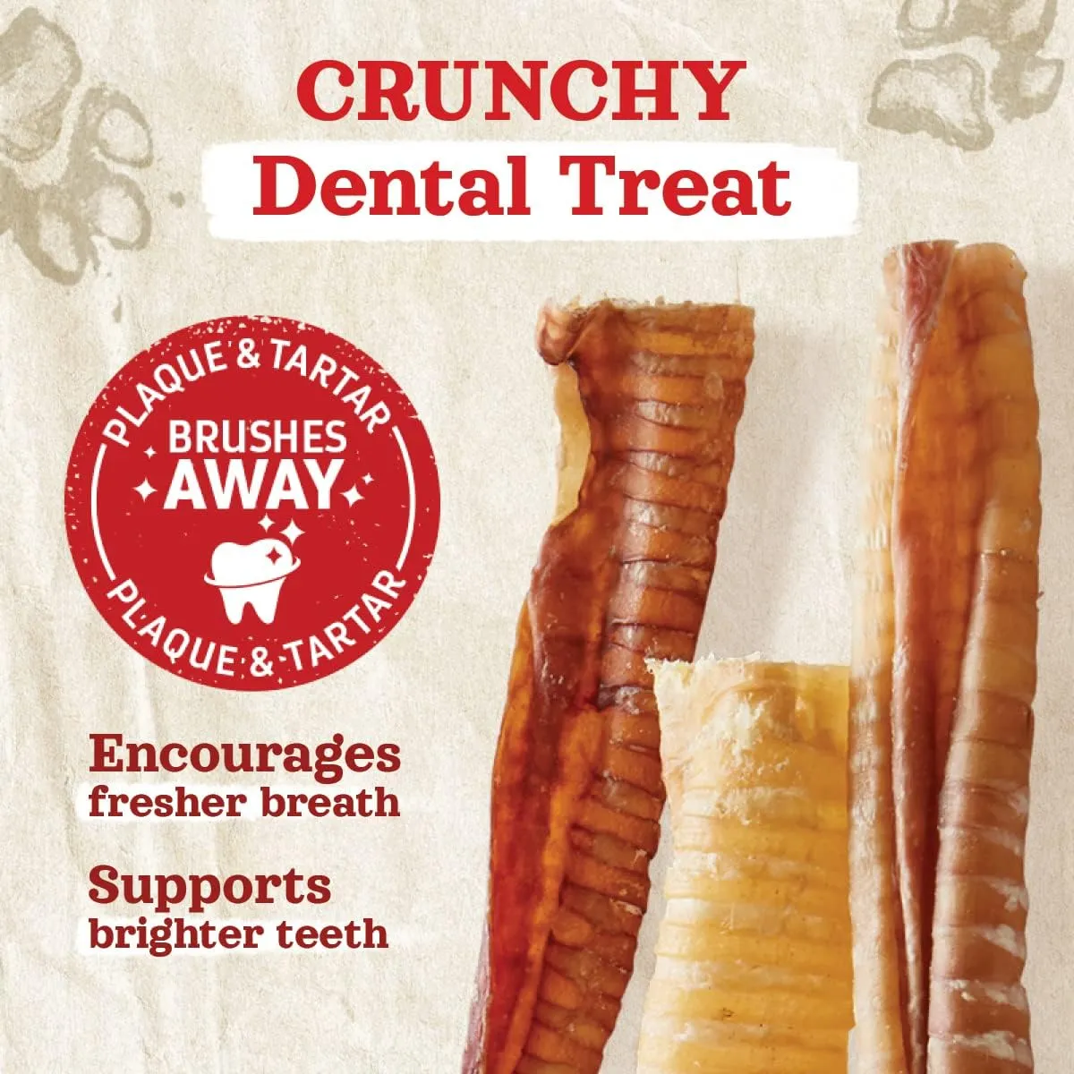 Natural Farm Beef Trachea (12 Inch, 8 Pack), 100% Beef Chews, Natural Glucosamine and Chondroitin for Joint & Hip Mobility, Bone Strength  Low Fat Crunchy & Crispy Treats for All Dogs