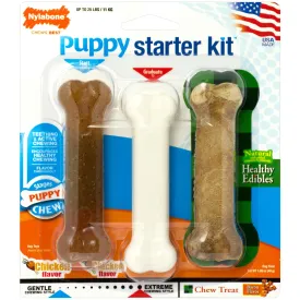 Nylabone Puppy Starter Kit - GRADUATE FROM GENTLE CHEWERS TO EXTREME CHEWERS