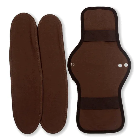 Organic Cotton Cloth Menstrual Pad Maxi Size with 2 inser liners: Gardenia