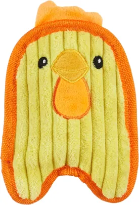 Outward Hound Durablez Minis Stuffing-Free Squeaky Interactive Dog Toy, Tough Plush, Chicken, Yellow, XS