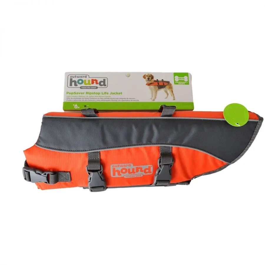 Outward Hound Orange Pet Dog Safety Kyjen Reflective Life Jacket Vest