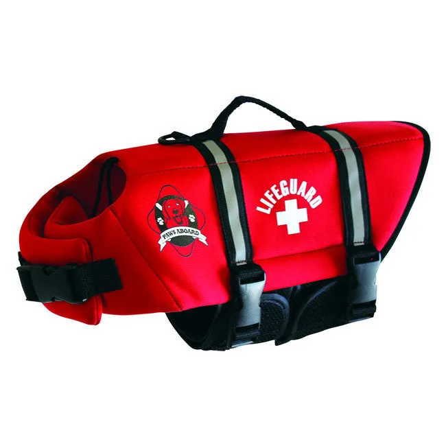 Paws Aboard Red Neoprene Dog Life Jacket