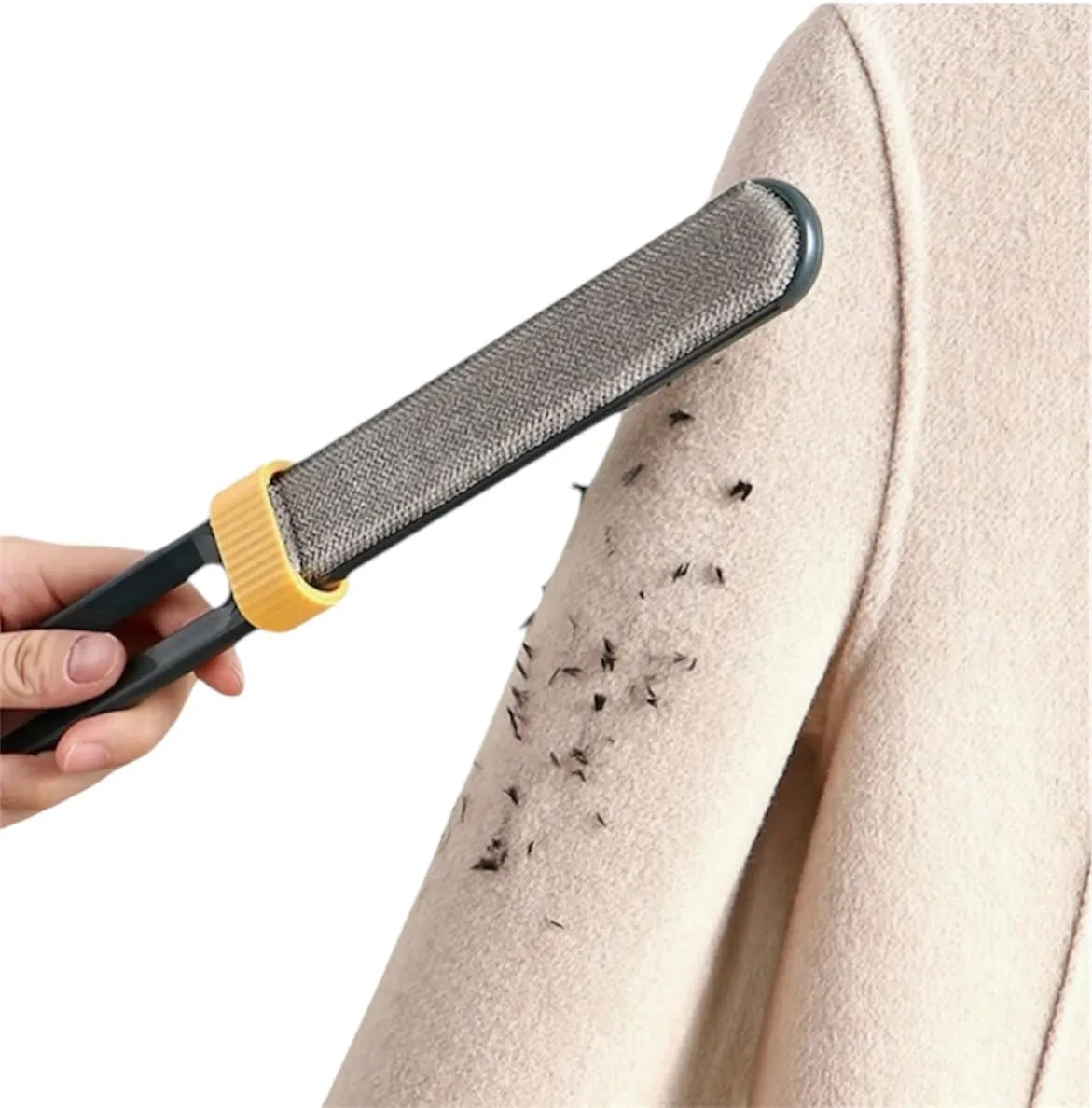 Pet Hair Remover Brush with Self-Cleaning Base - Reusable Lint Roller for Furniture, Clothes, Carpets - Effortless Dog & Cat Hair Remover for Couches, Beds, Car Seats (Easy Clean Design)