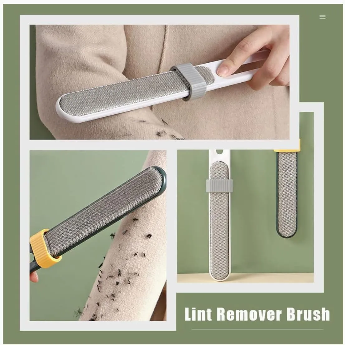 Pet Hair Remover Brush with Self-Cleaning Base - Reusable Lint Roller for Furniture, Clothes, Carpets - Effortless Dog & Cat Hair Remover for Couches, Beds, Car Seats (Easy Clean Design)