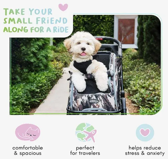 Petique 5-in-1 Pet Carrier for Dogs Cats and Small Animals Pink Camo