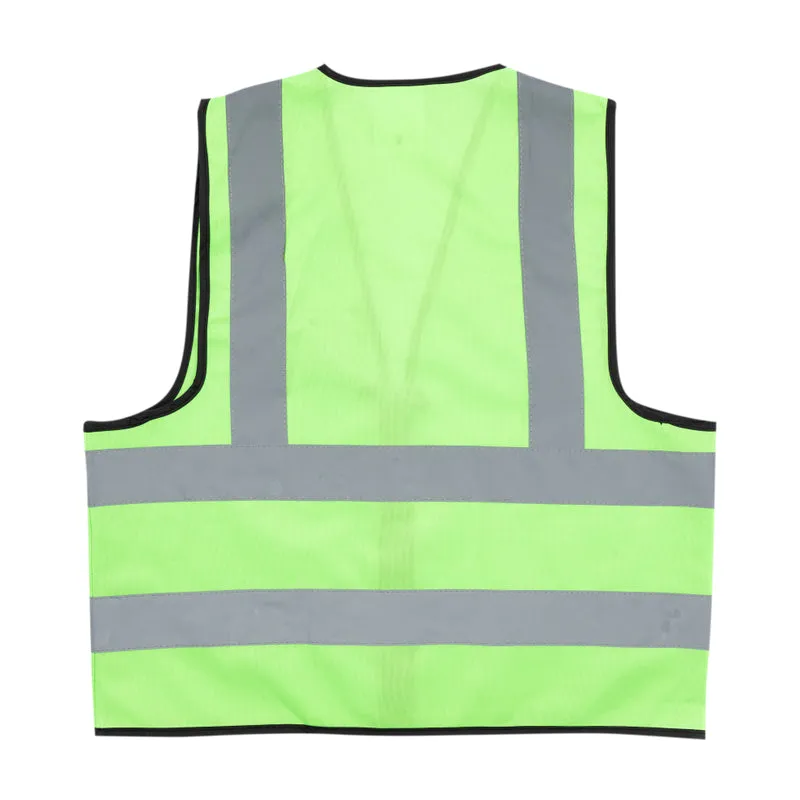 PIONEER SAFETY Vest Reflective Fluorescent Lime Large Zip/Pocket