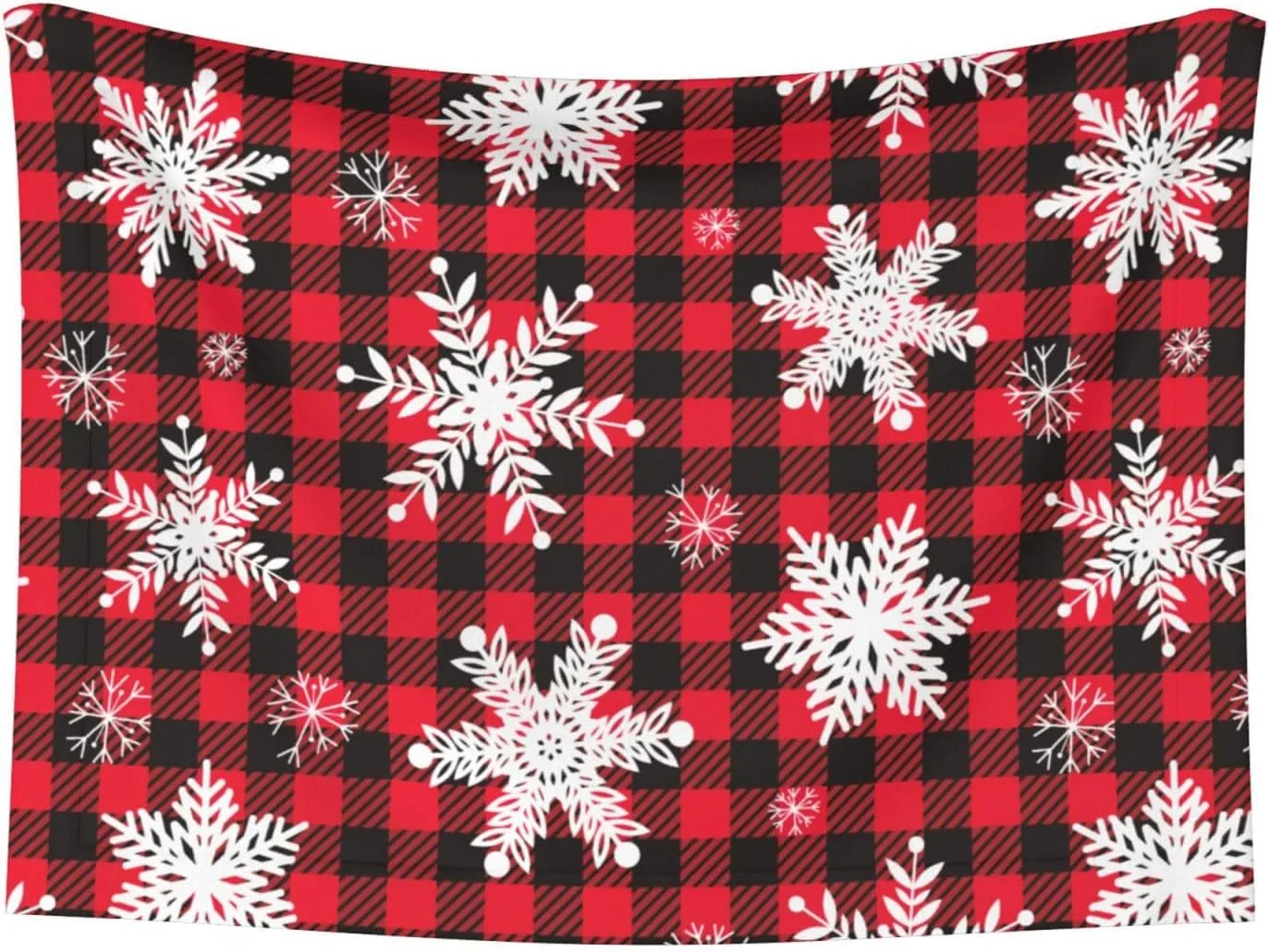 Plush Pet Blanket Christmas Snowflakes Black Red Buffalo Plaid 3D Paw Print Design Soft Fluffy Blankets Throw for Dog Puppy Cat Kitten Pets Gifts Small