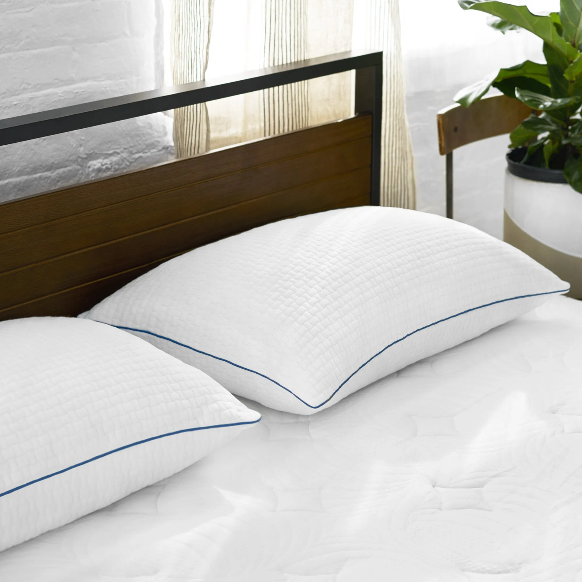Premium Shredded Gel Memory Foam Pillows Set of 2