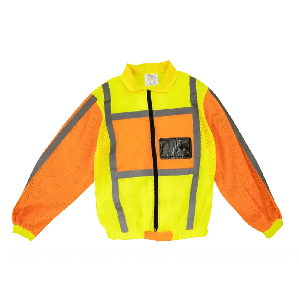 Reflective lime & orange long sleeve jackets