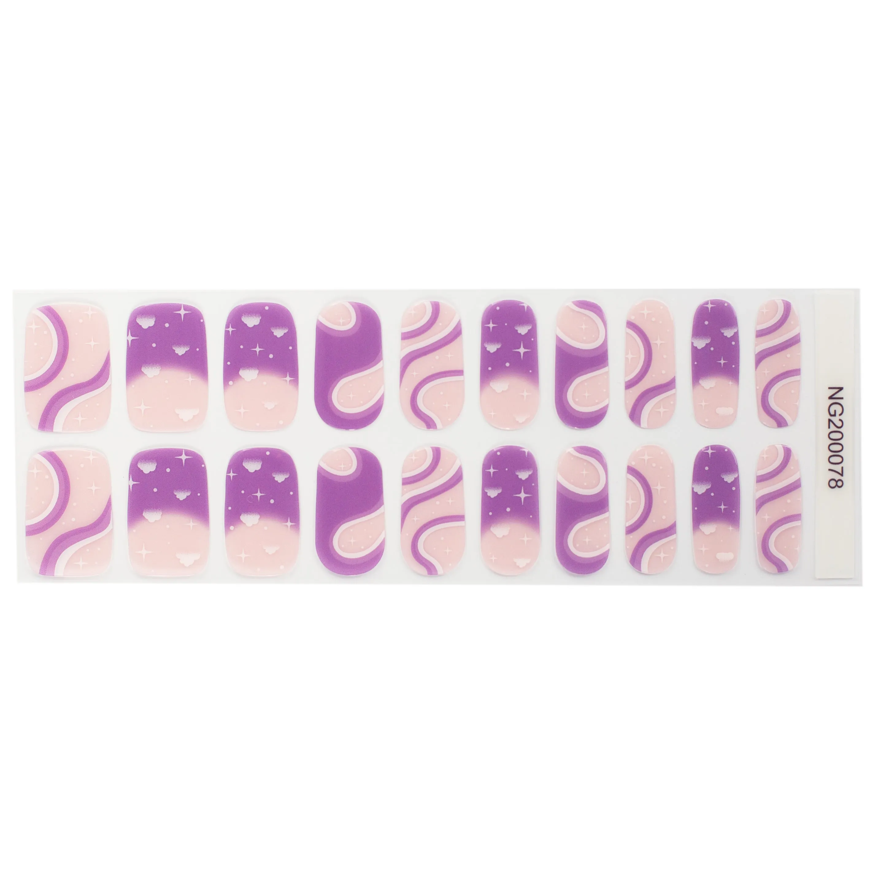 Sis - Purple Star & Cloud Gel Nail Wraps
