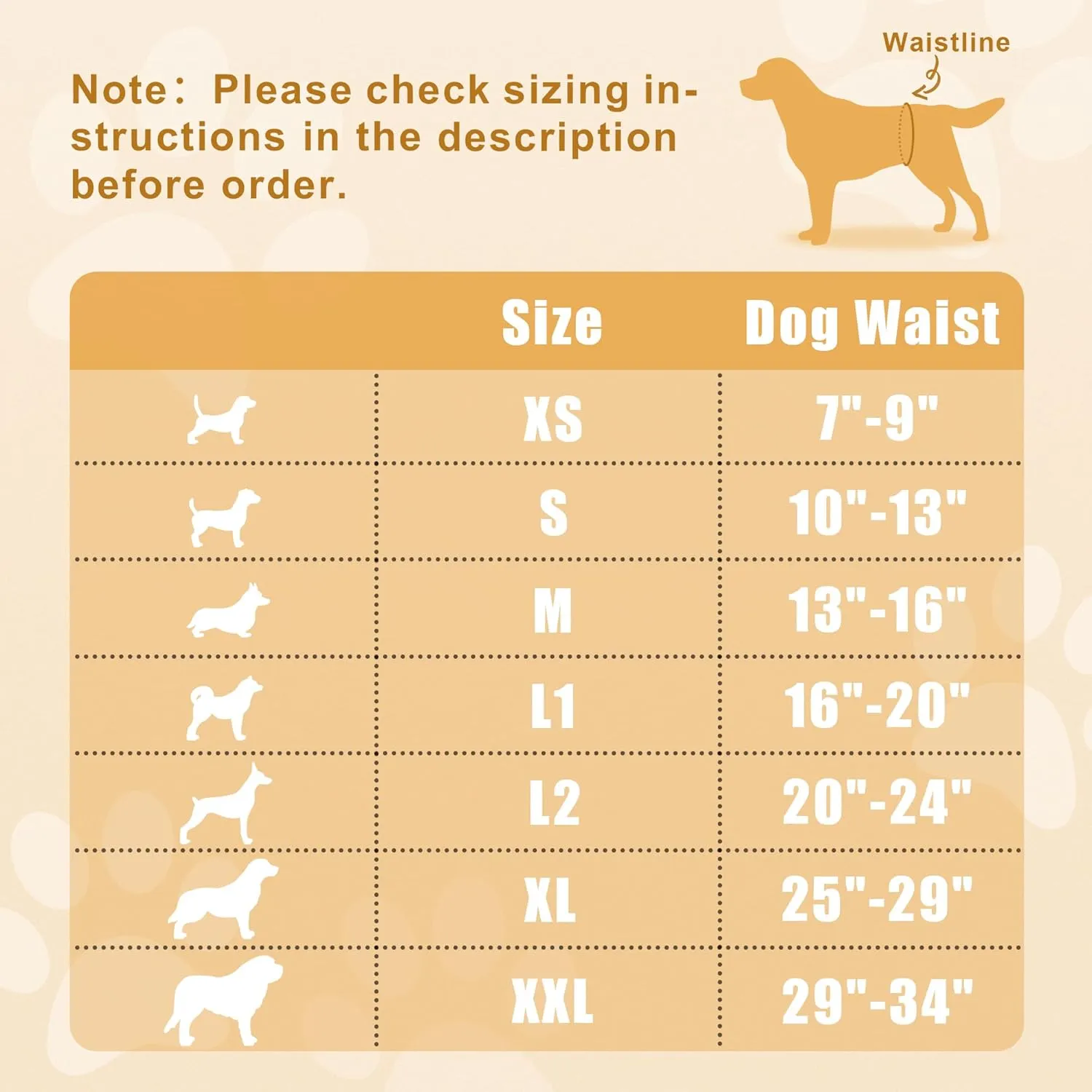 Teamoy Reusable Wrap Diapers for Male Dogs, Washable Puppy Belly Band Pack of 3 (XS, 7"-9" Waist, Orange  Denim  Fat Smile)