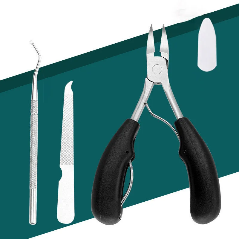 Three Sets of Eagle Beak Multifunctional Large Opening Anti-splash Nail Clippers Set
