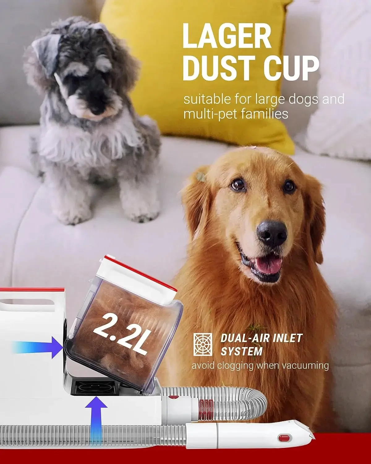 VacLife Dog Grooming Kit, Low Noise