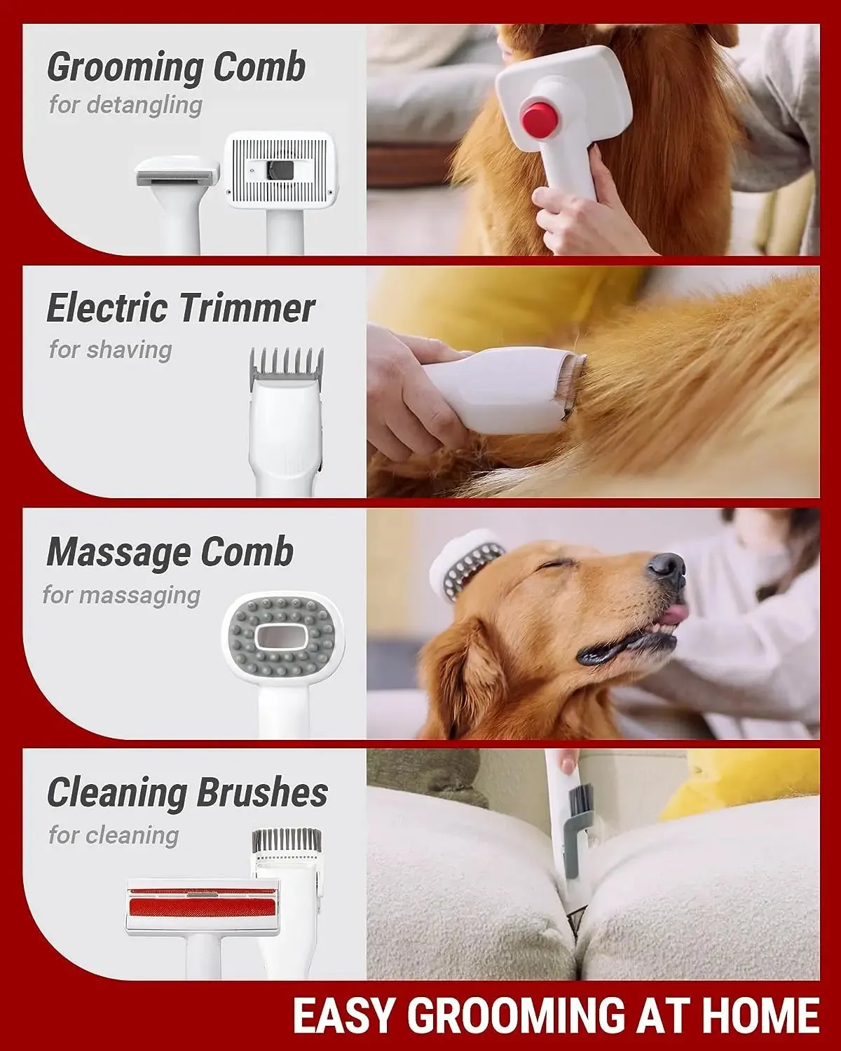 VacLife Dog Grooming Kit, Low Noise