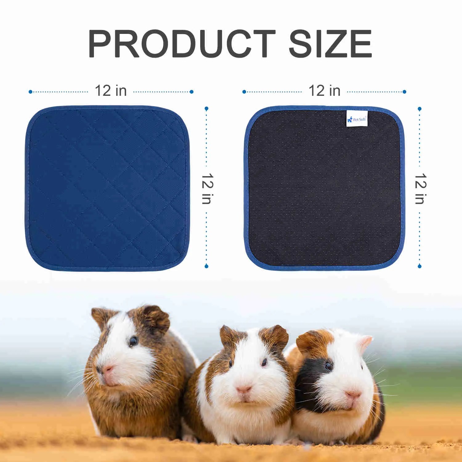 Washable Small Pet Pads, like guinea pigs(Blue/ Orange)