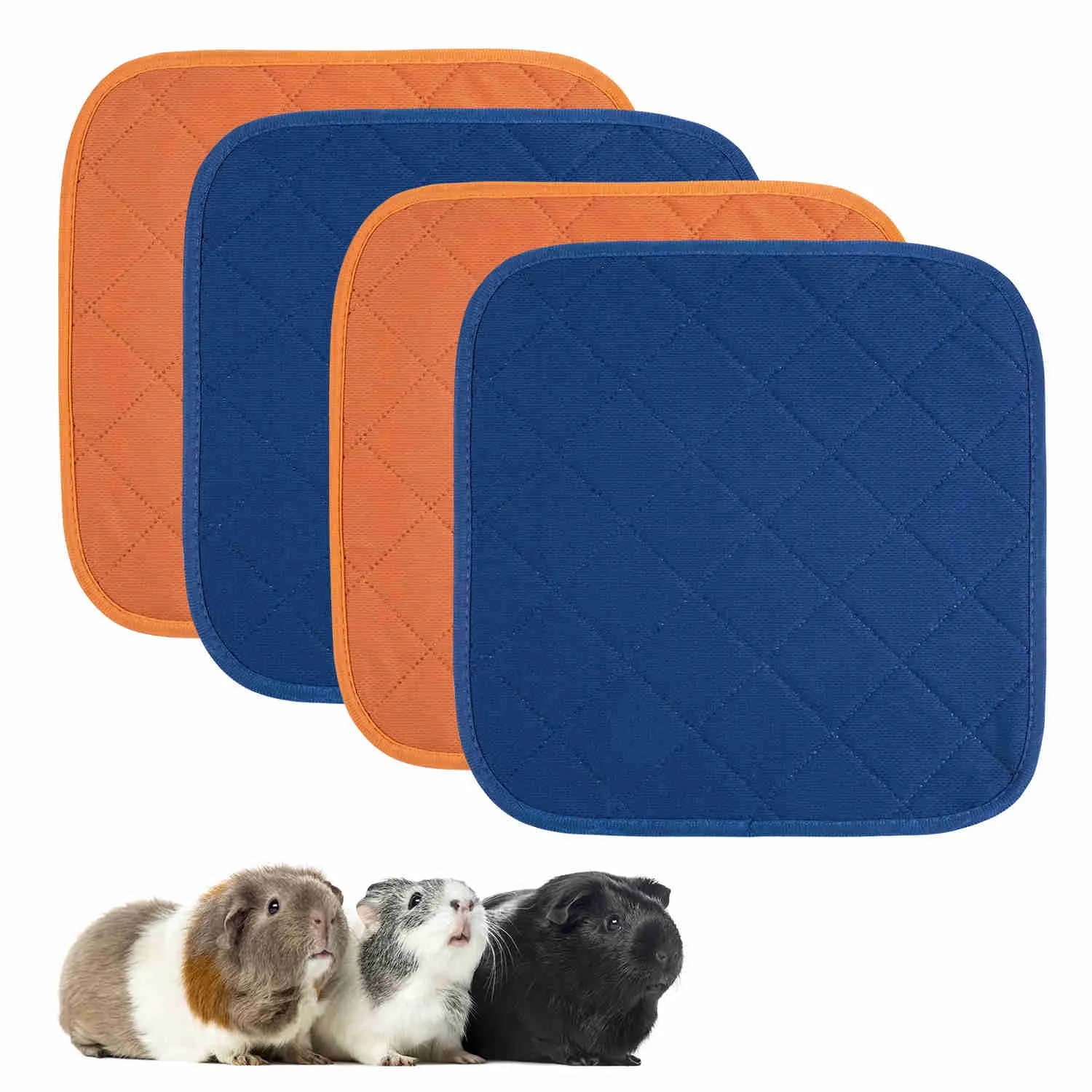 Washable Small Pet Pads, like guinea pigs(Blue/ Orange)