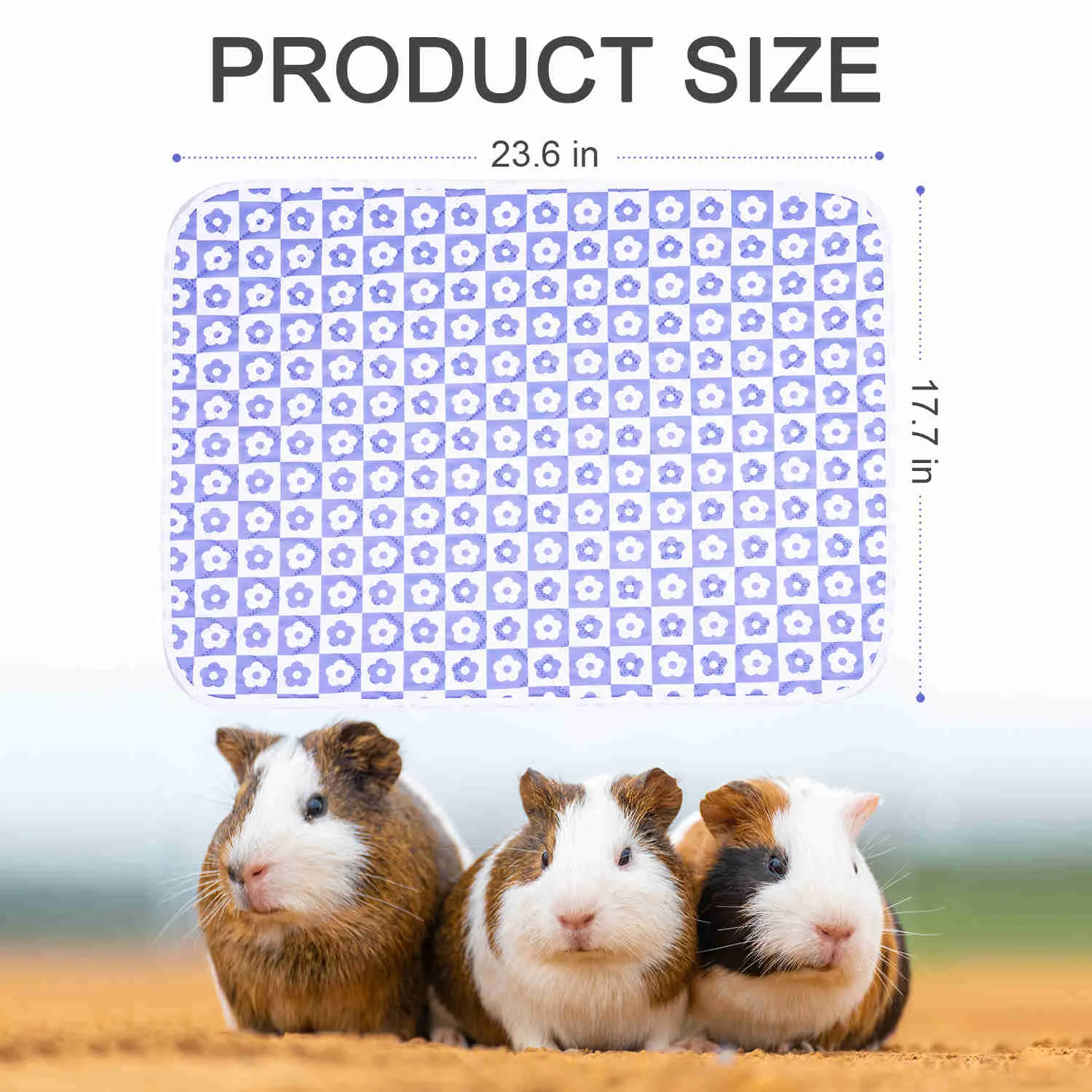 Washable Small Pet Pads, like guinea pigs(Flower)