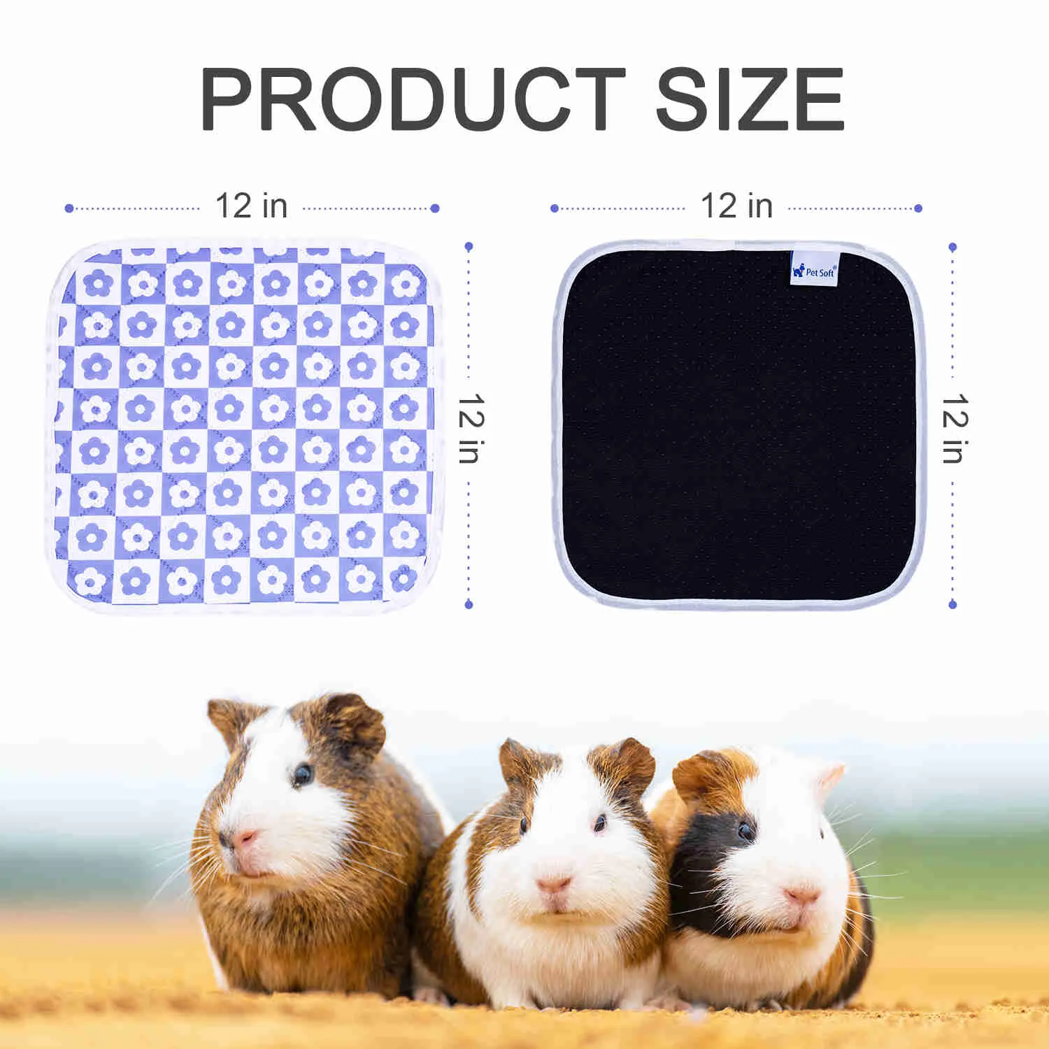 Washable Small Pet Pads, like guinea pigs(Flower)