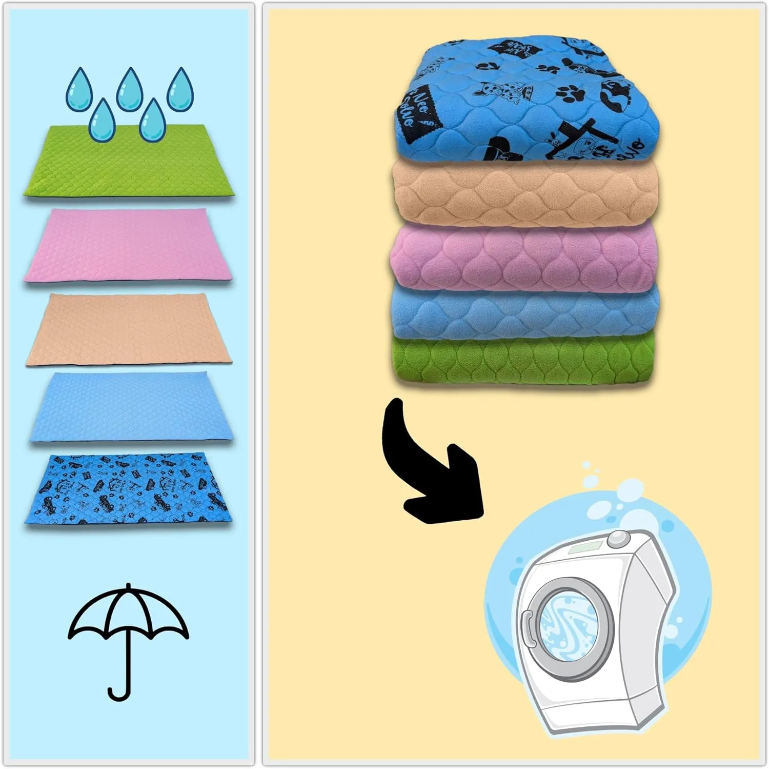 Waterproof and Comfortable Mat for Dogs and Cats - Protects Everything, No Liquid Passes Through - Portable - 47.2 x 23.6 in - Pink