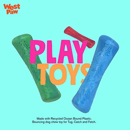 WEST PAW Seaflex Drifty Dog Toy – Machine Washable Dog Toys for Moderate Chewers – Eco-Friendly Zogoflex Toys for Dogs – Perfect for Gnawing, Fetch, Catch, Pet Training – 8.5" Large, Surf