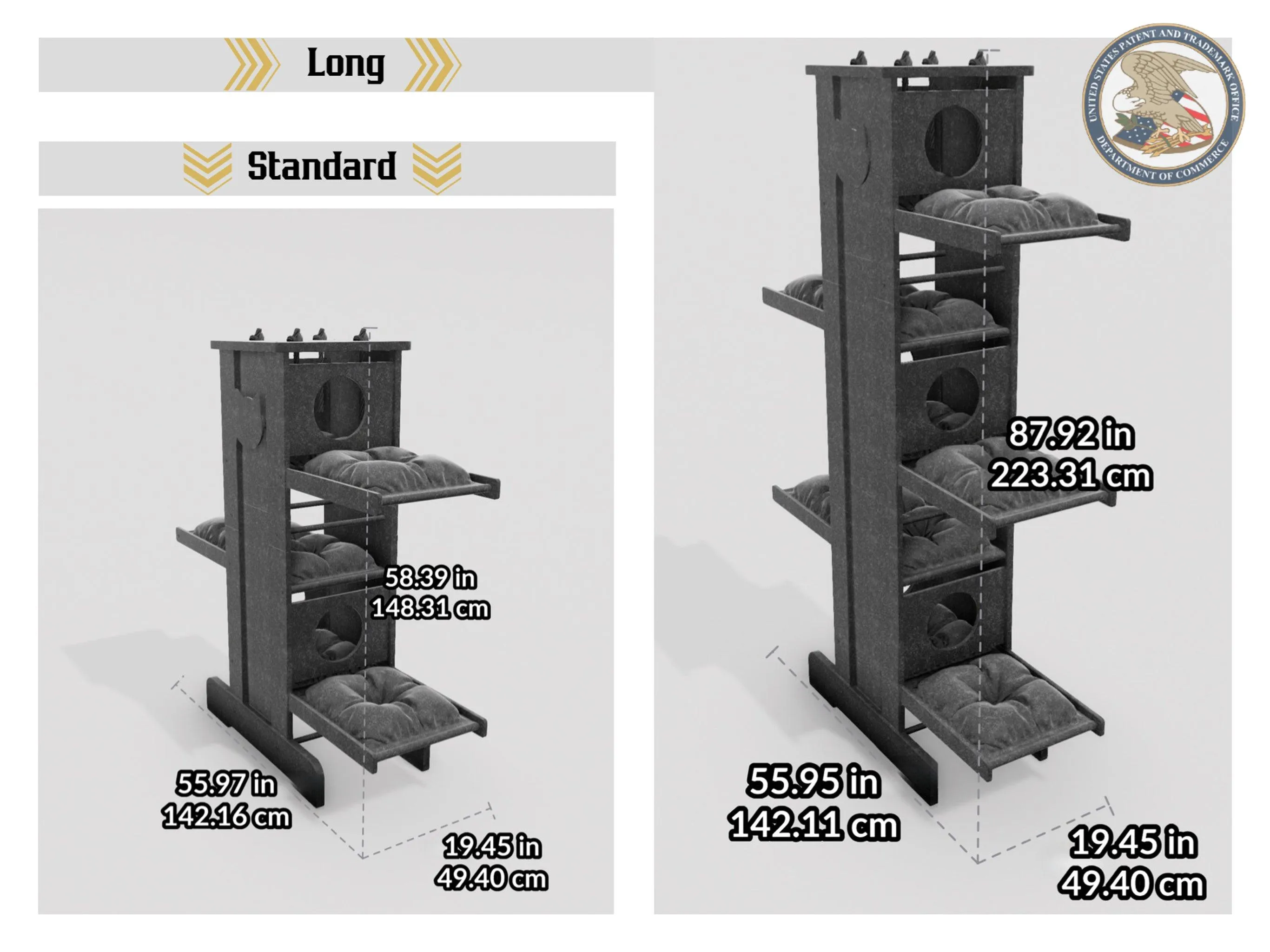 WLO® Gray Empire Modern Cat Tree
