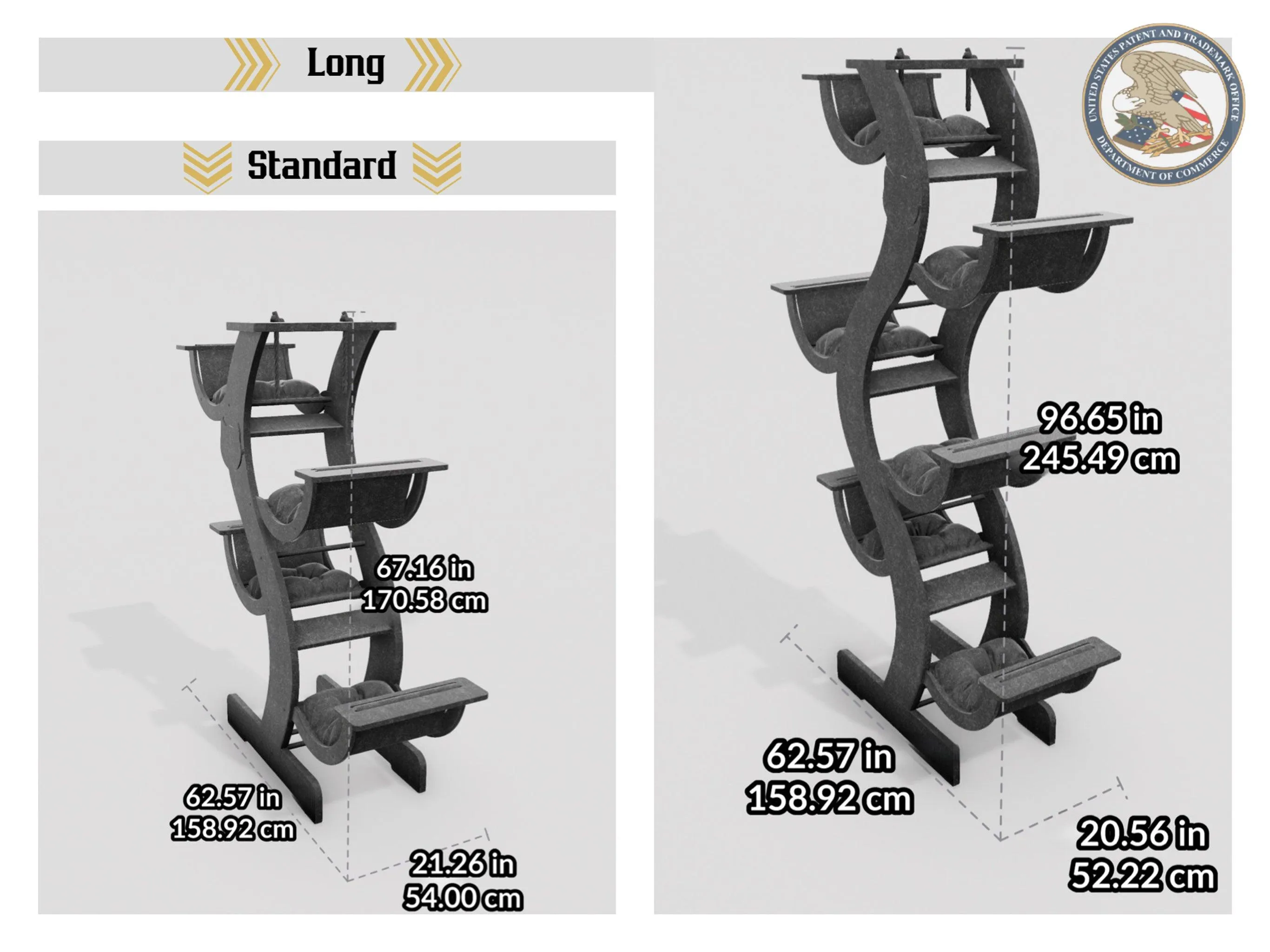 WLO® Gray Skyline Modern Cat Tree