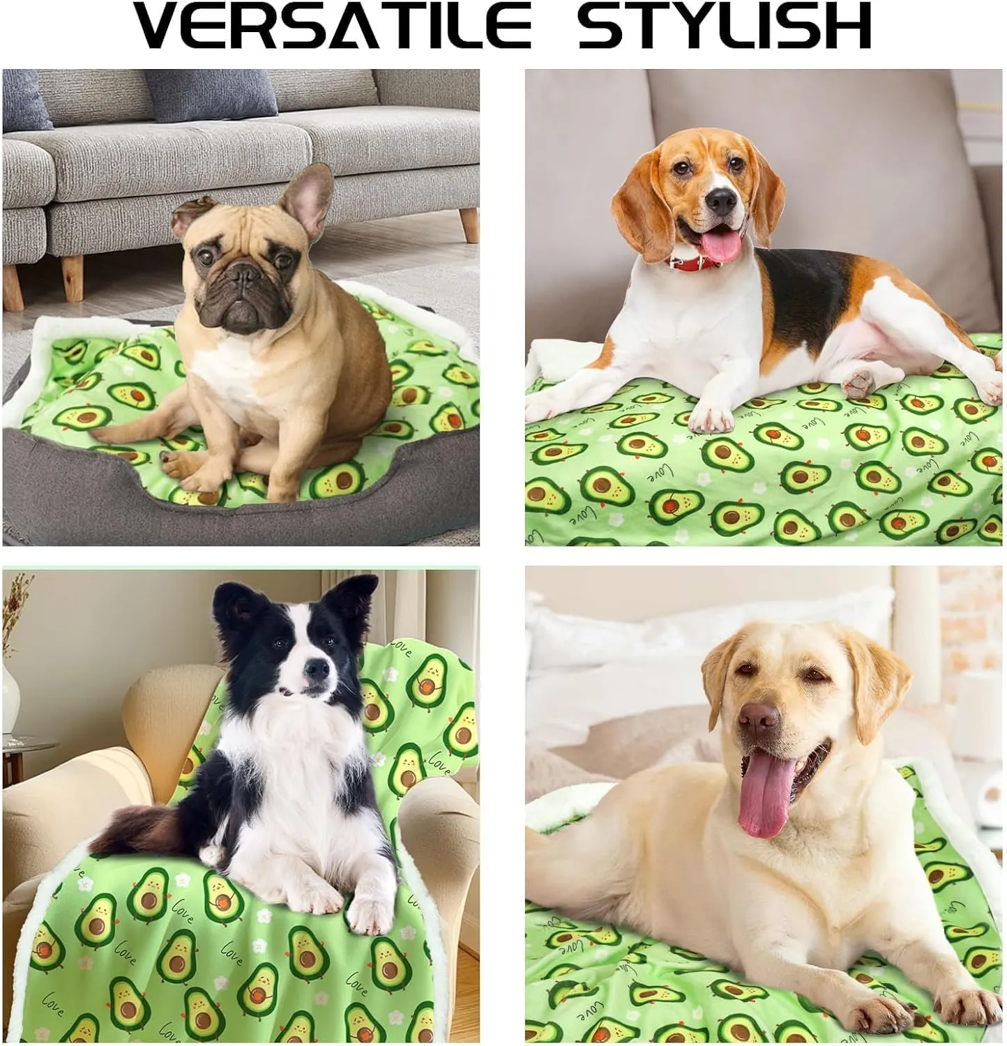 XPUDAC Waterproof Dog Blankets for Large Dogs, Pet Couch Cover Protection, Washable Soft Sherpa Fleece Leakproof Bed Blanket for Furniture Protector, Green-S