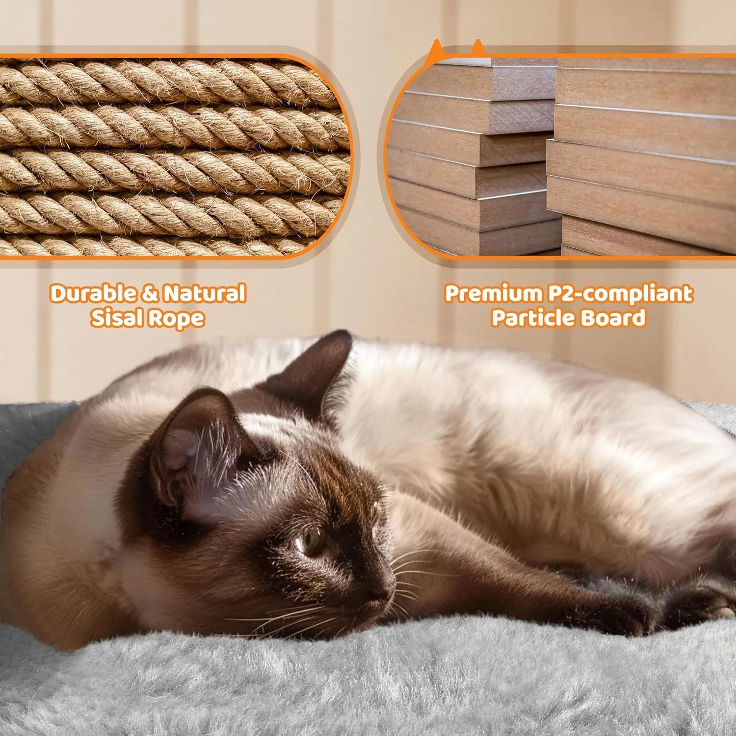 Yaheetech 68.5in Multi-Level Cat Tree Large Cat Tower with Sisal-Covered Scratching Board & Scratching Posts, Cozy Perches, Stable Cat Tower Cat Condo Pet Play House, Light Gray