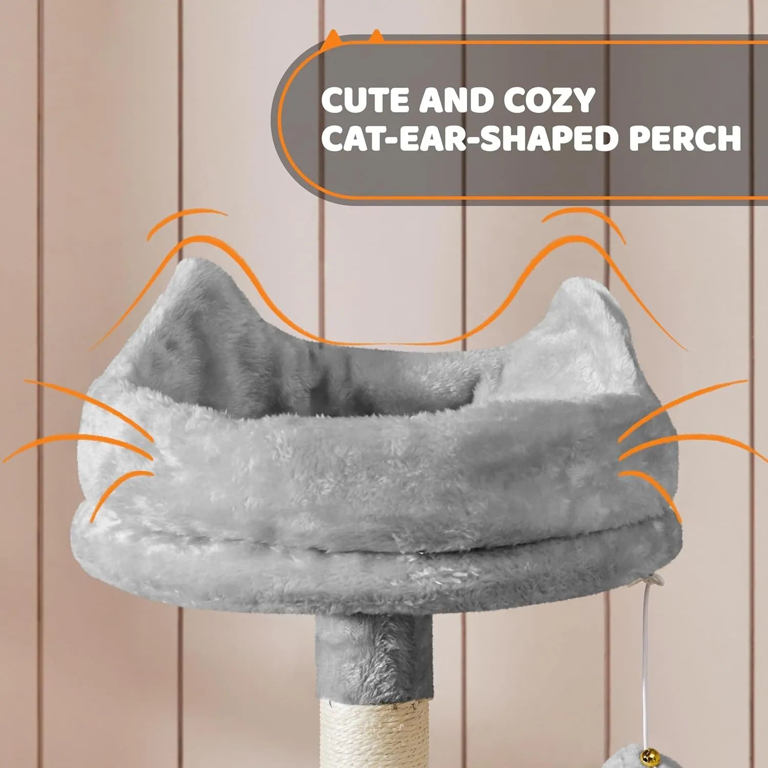 Yaheetech 68.5in Multi-Level Cat Tree Large Cat Tower with Sisal-Covered Scratching Board & Scratching Posts, Cozy Perches, Stable Cat Tower Cat Condo Pet Play House, Light Gray